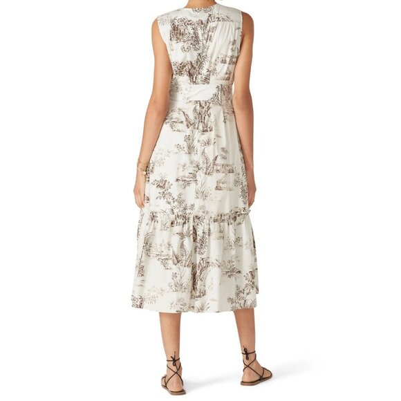 Nicholas Jordane Ivory Toile Floral Dress Sz 4 - Picture 4 of 4